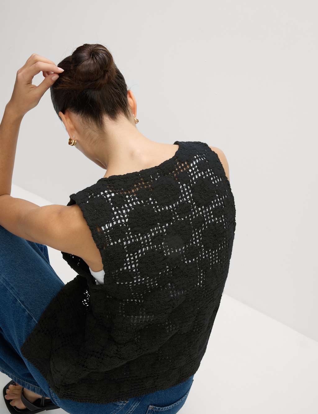 Pure Cotton Textured Vest 5 of 7