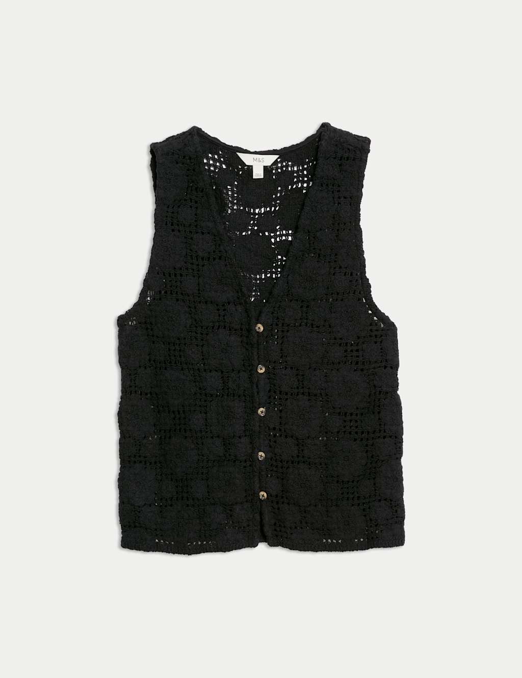 Pure Cotton Textured Vest 2 of 7