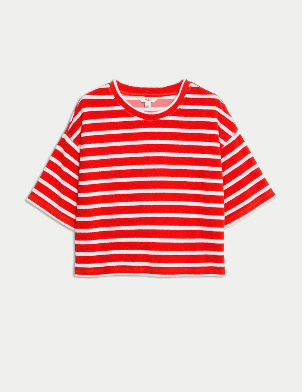 Cotton Rich Striped Towelling Top 2 of 5