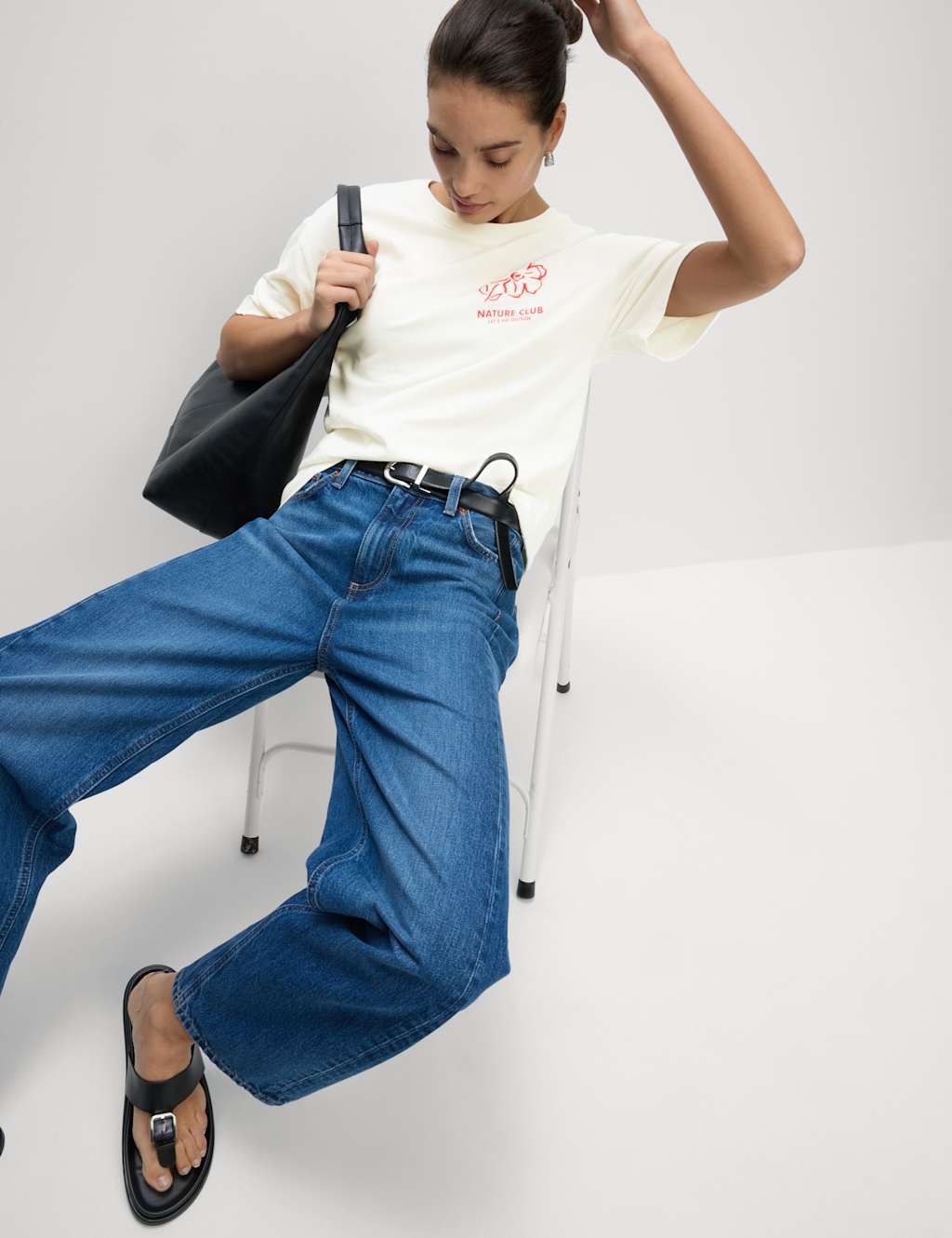 Pure Cotton Graphic Oversized T-Shirt 4 of 6