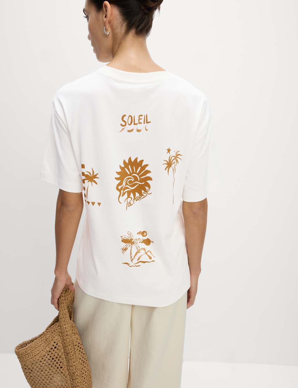 Pure Cotton Graphic Oversized T-Shirt 4 of 6