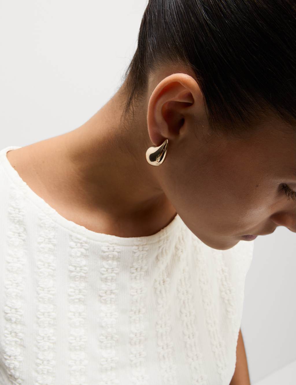Ruched Mesh Slash Neck Top 5 of 5