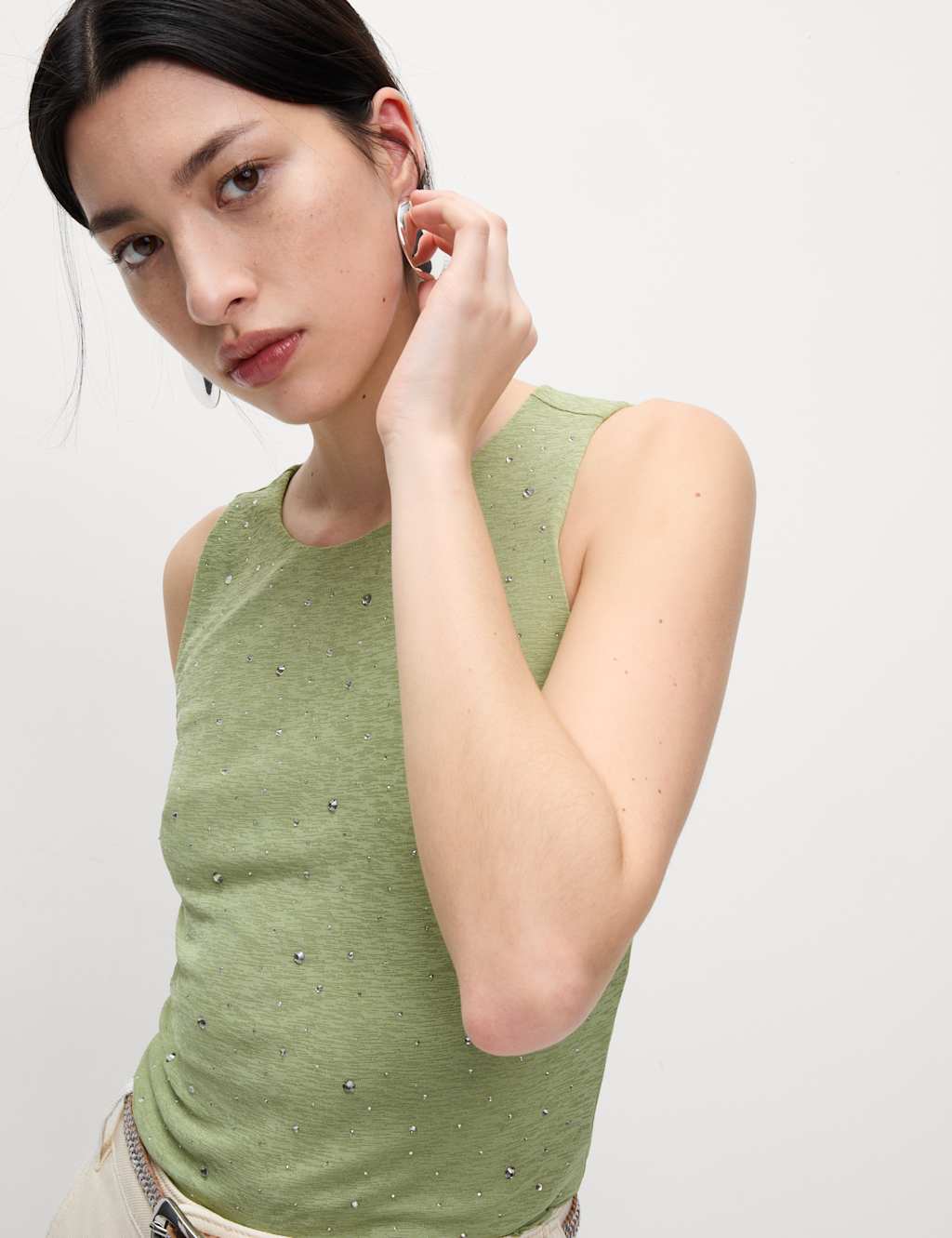 Embellished Crew Neck Vest Top 4 of 7