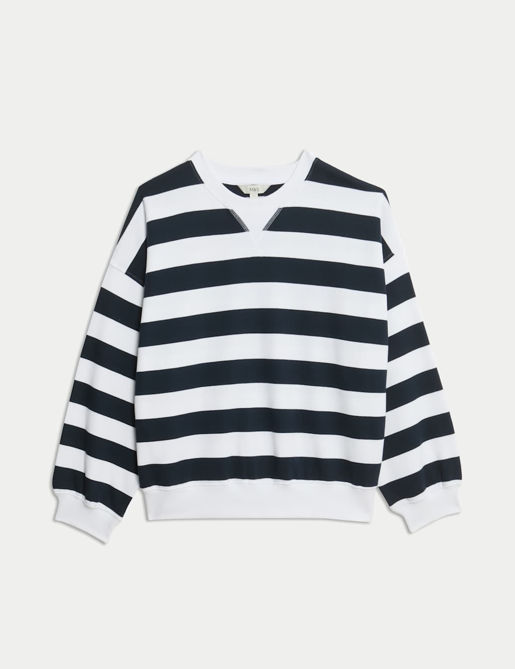 Pure Cotton Striped Crew Neck Sweatshirt 2 of 5