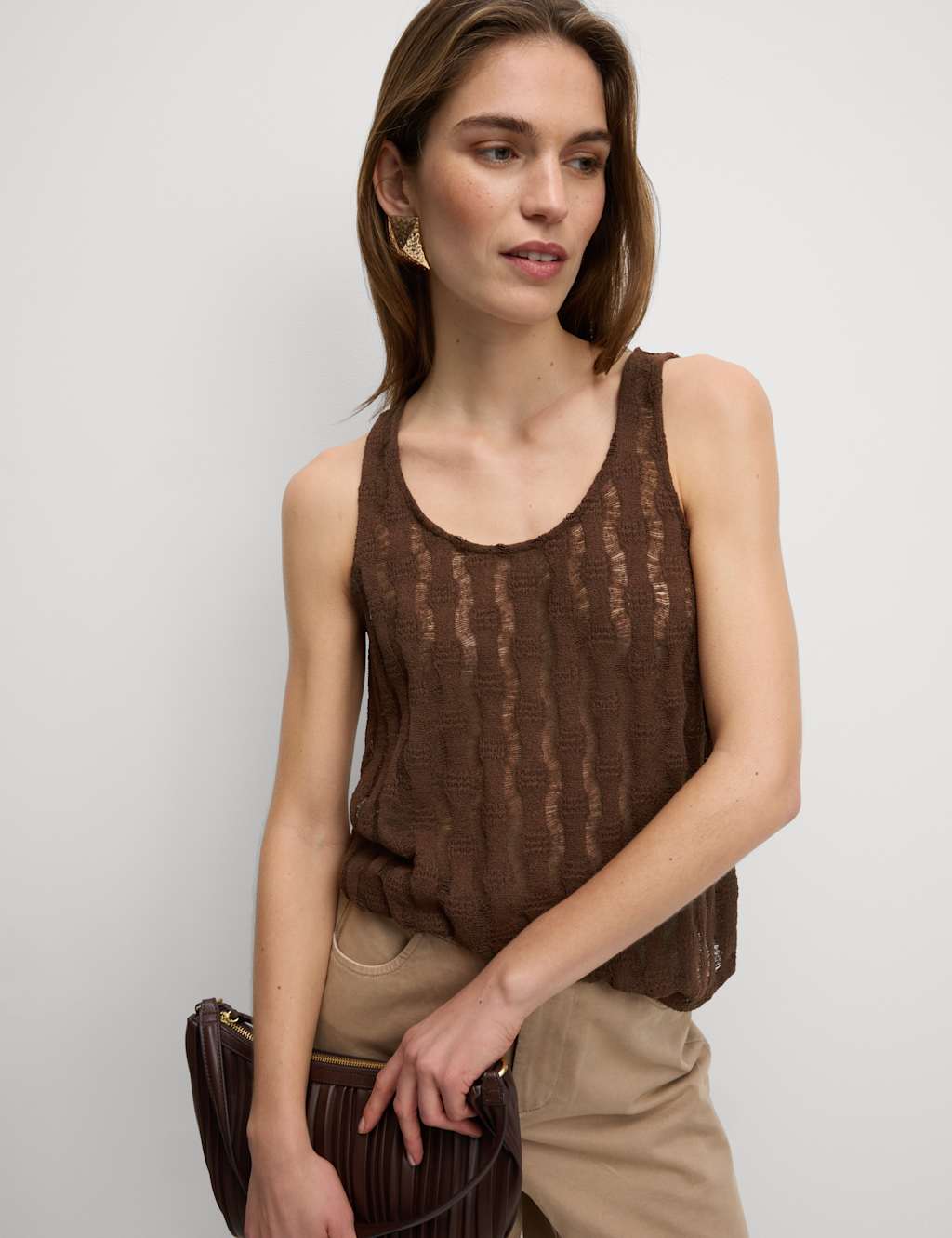 Textured Cropped Vest 4 of 5