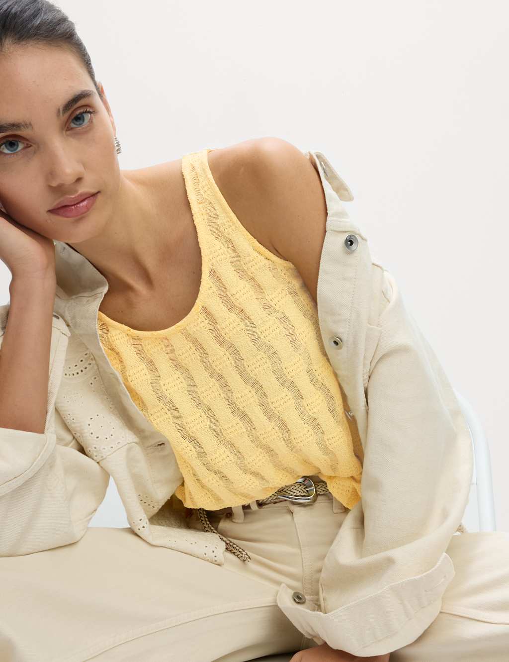 Textured Cropped Vest 6 of 6