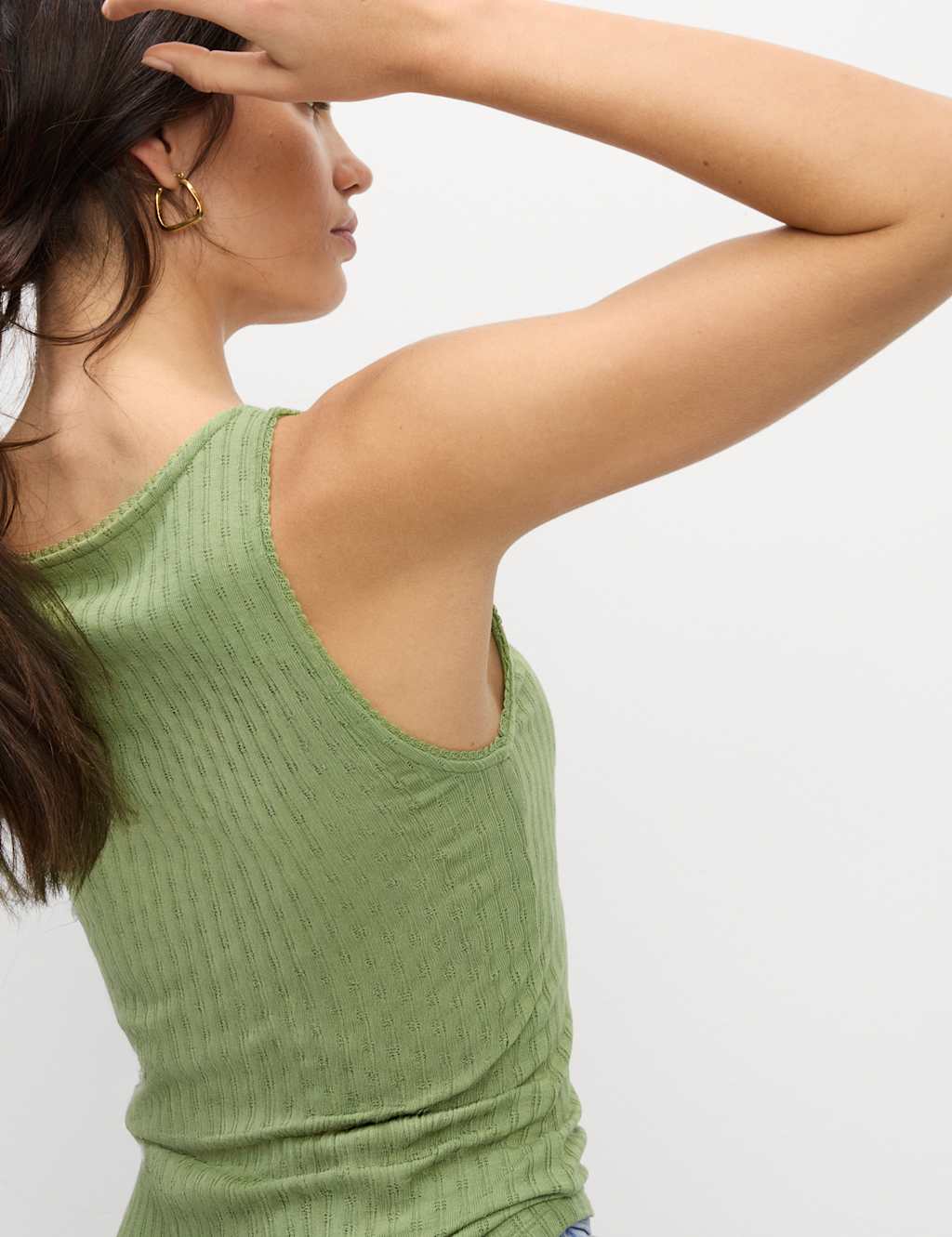 Pointelle Square Neck Vest 4 of 5