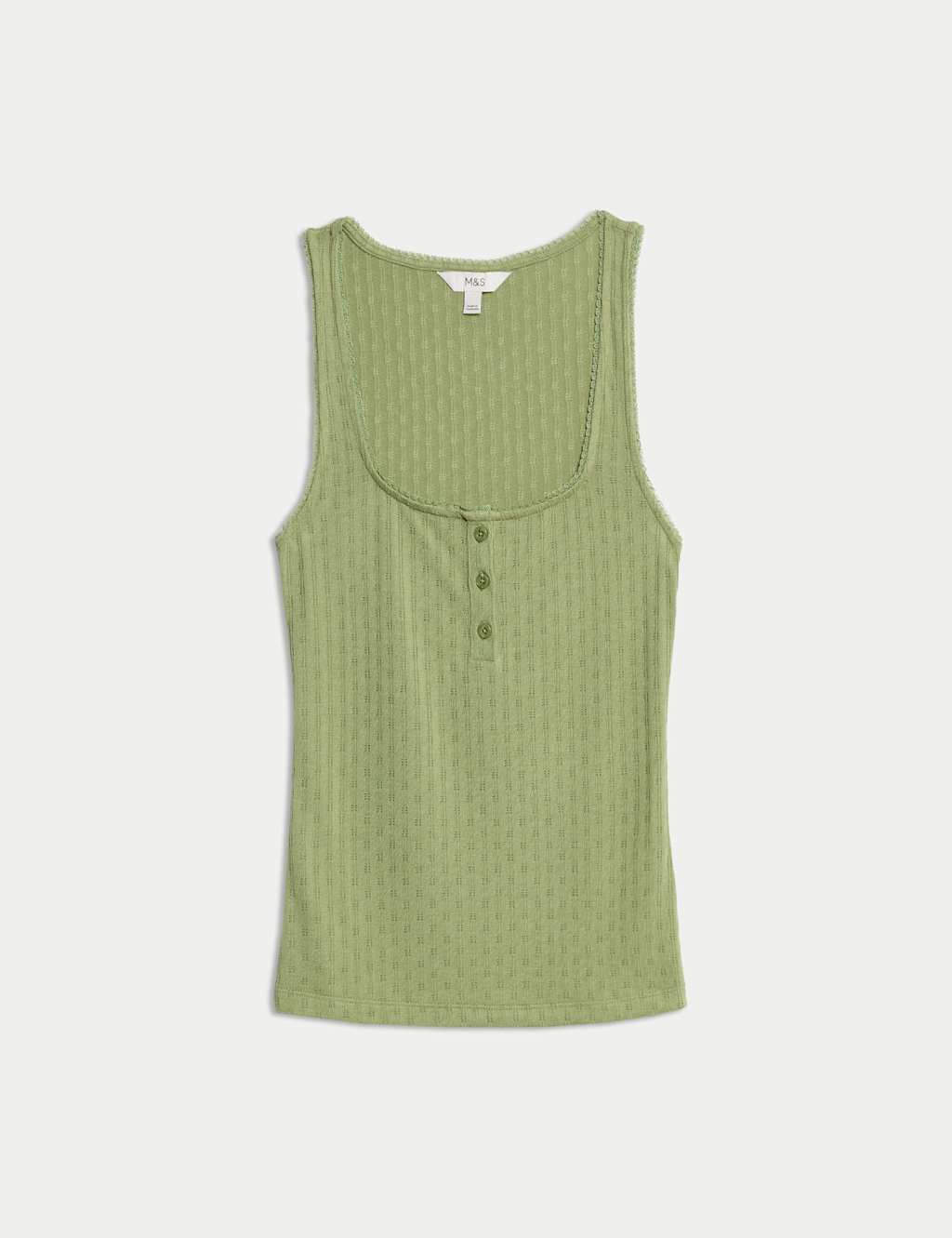 Pointelle Square Neck Vest 2 of 5