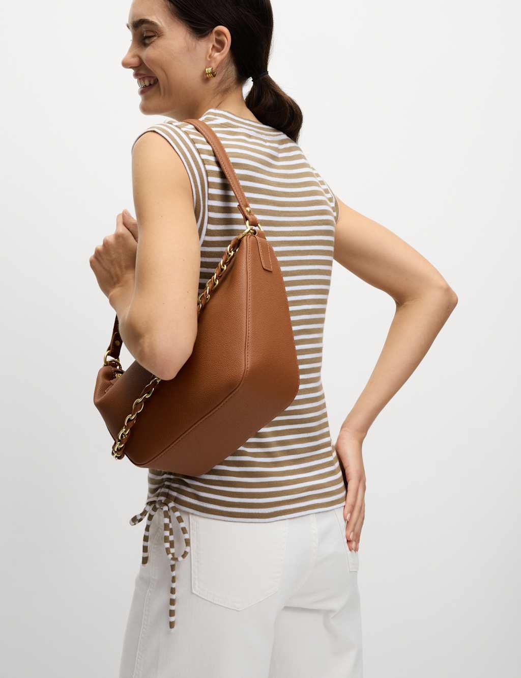 Pure Cotton Striped Drawstring Top 6 of 6