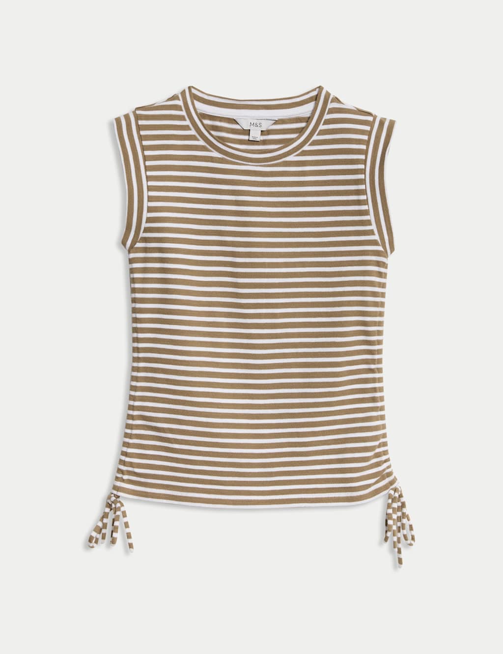 Pure Cotton Striped Drawstring Top 2 of 6