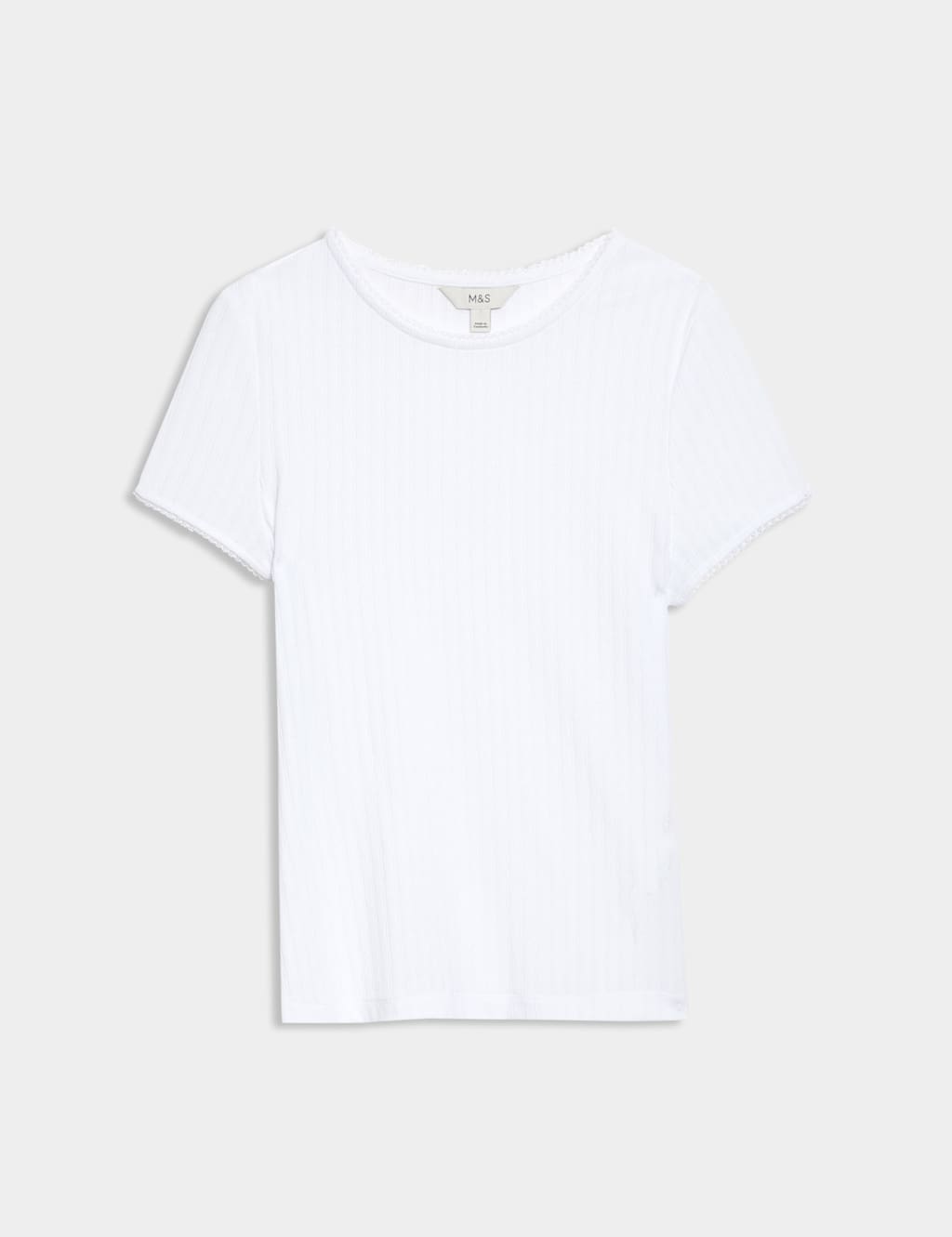 Textured Pointelle T-Shirt 2 of 4