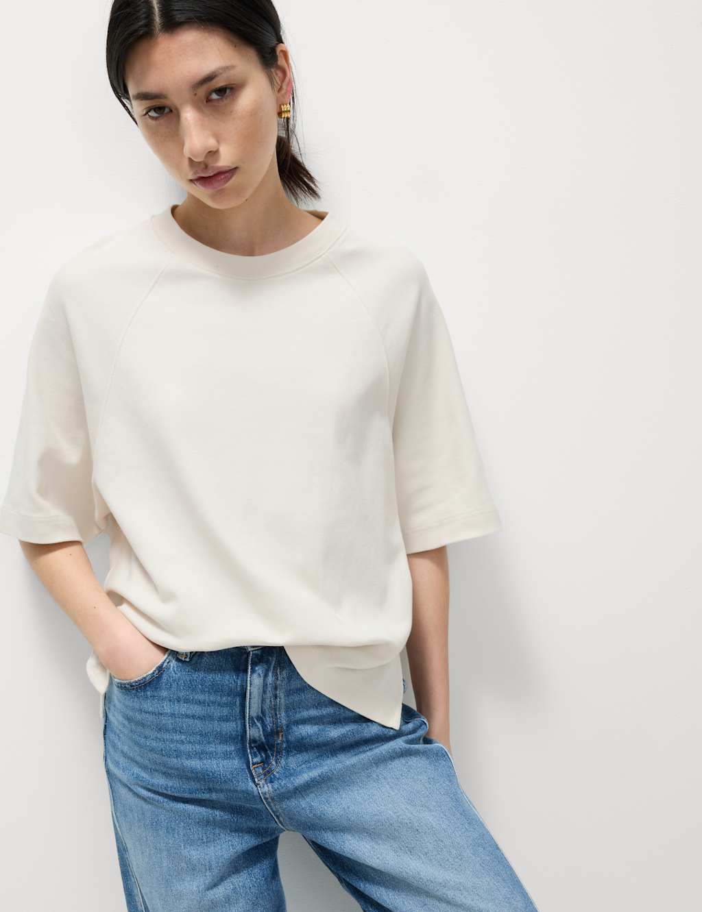 Pure Cotton Relaxed Boxy T-Shirt 6 of 6