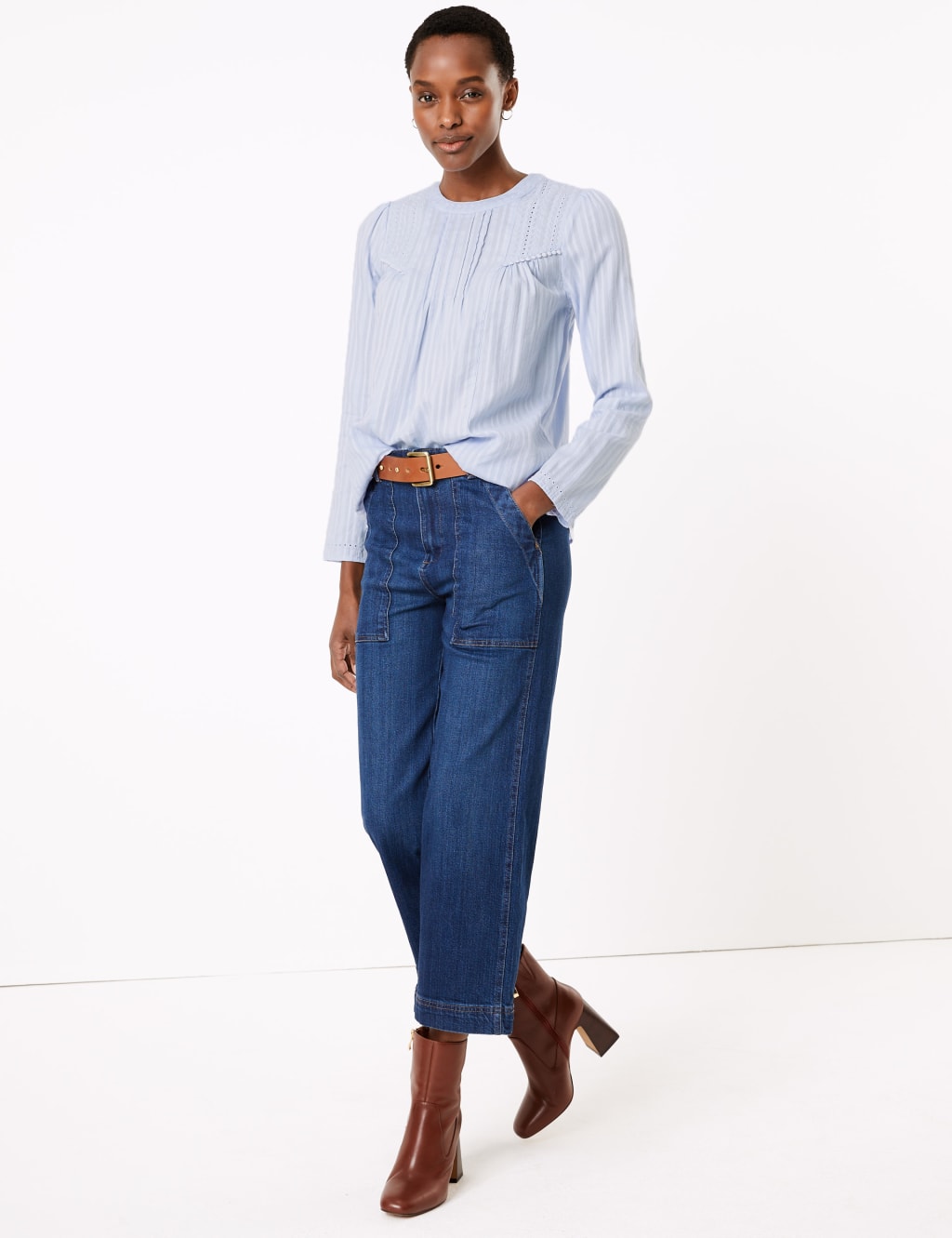 Pure Cotton Striped Blouse 3 of 4