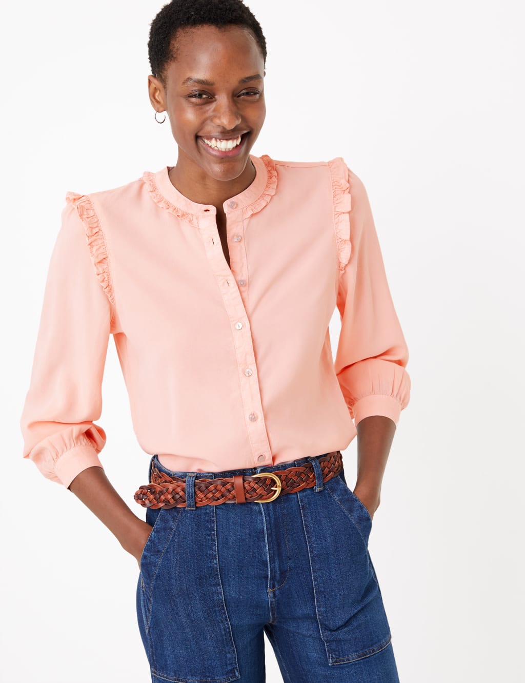 Tencel™ Ruffle Blouse 1 of 4