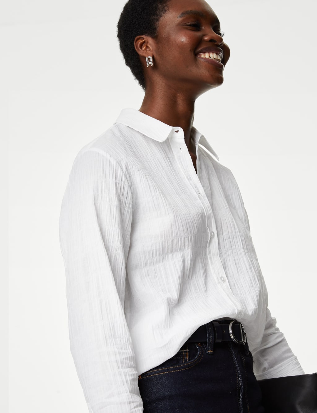 Cotton Rich Textured Collared Shirt 3 of 5