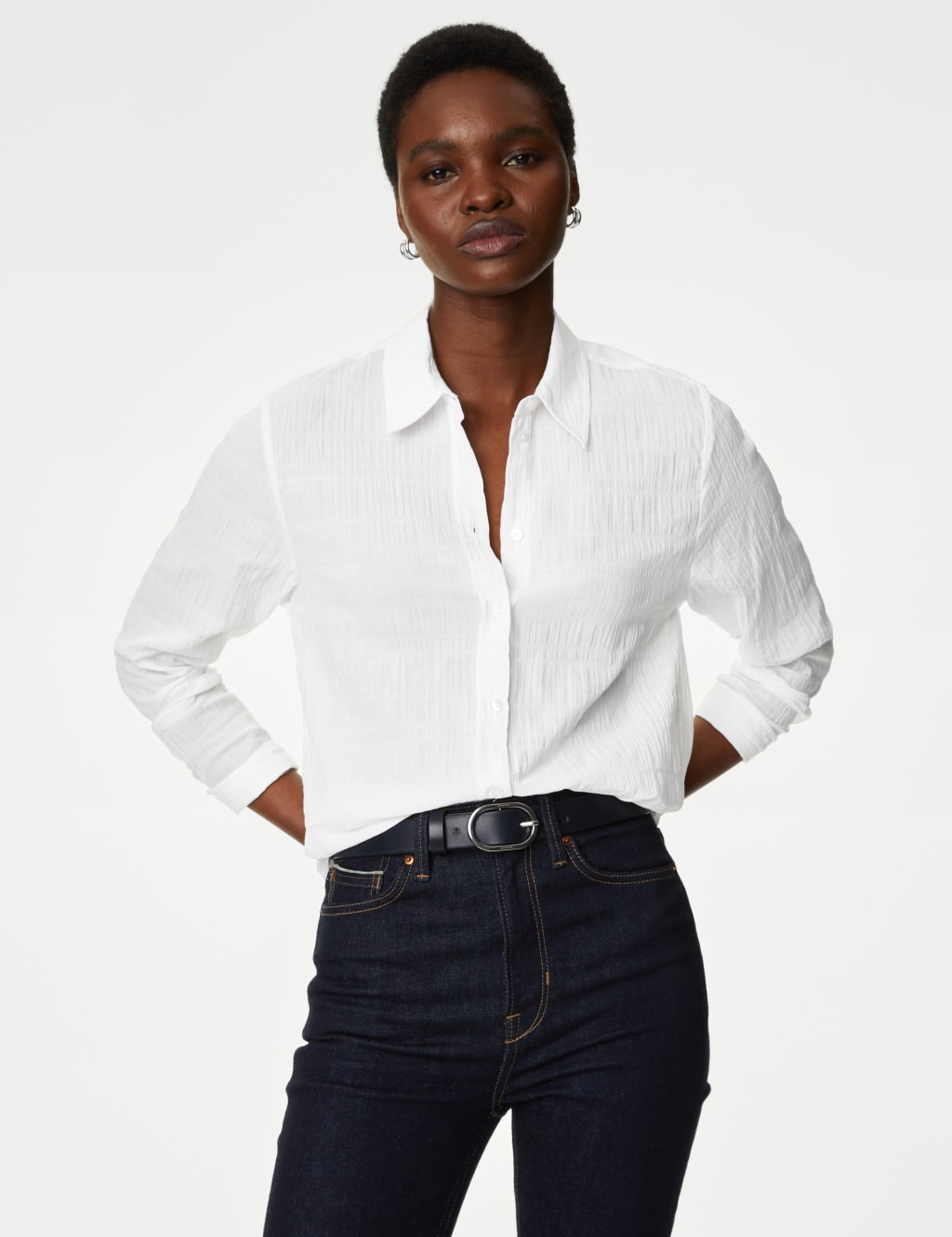Cotton Rich Textured Collared Shirt 4 of 5
