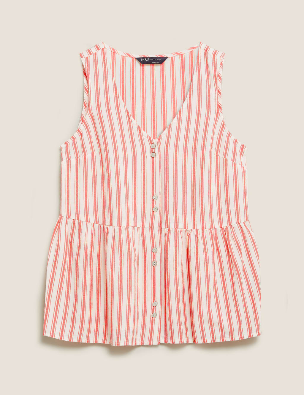 Striped peplum top shop
