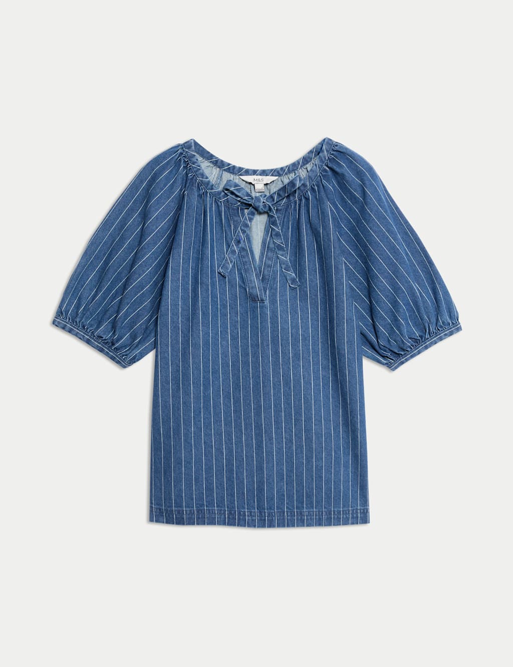 Pure Cotton Striped Denim Top 2 of 5