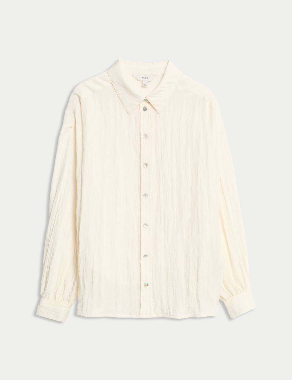 Crinkle Textured Collared Shirt 2 of 6