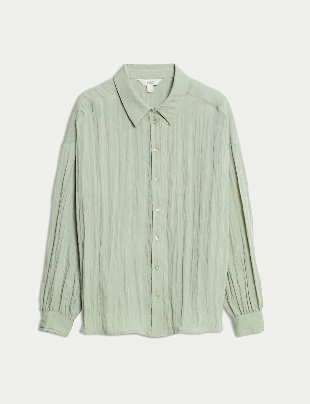 Crinkle Textured Collared Shirt 2 of 6