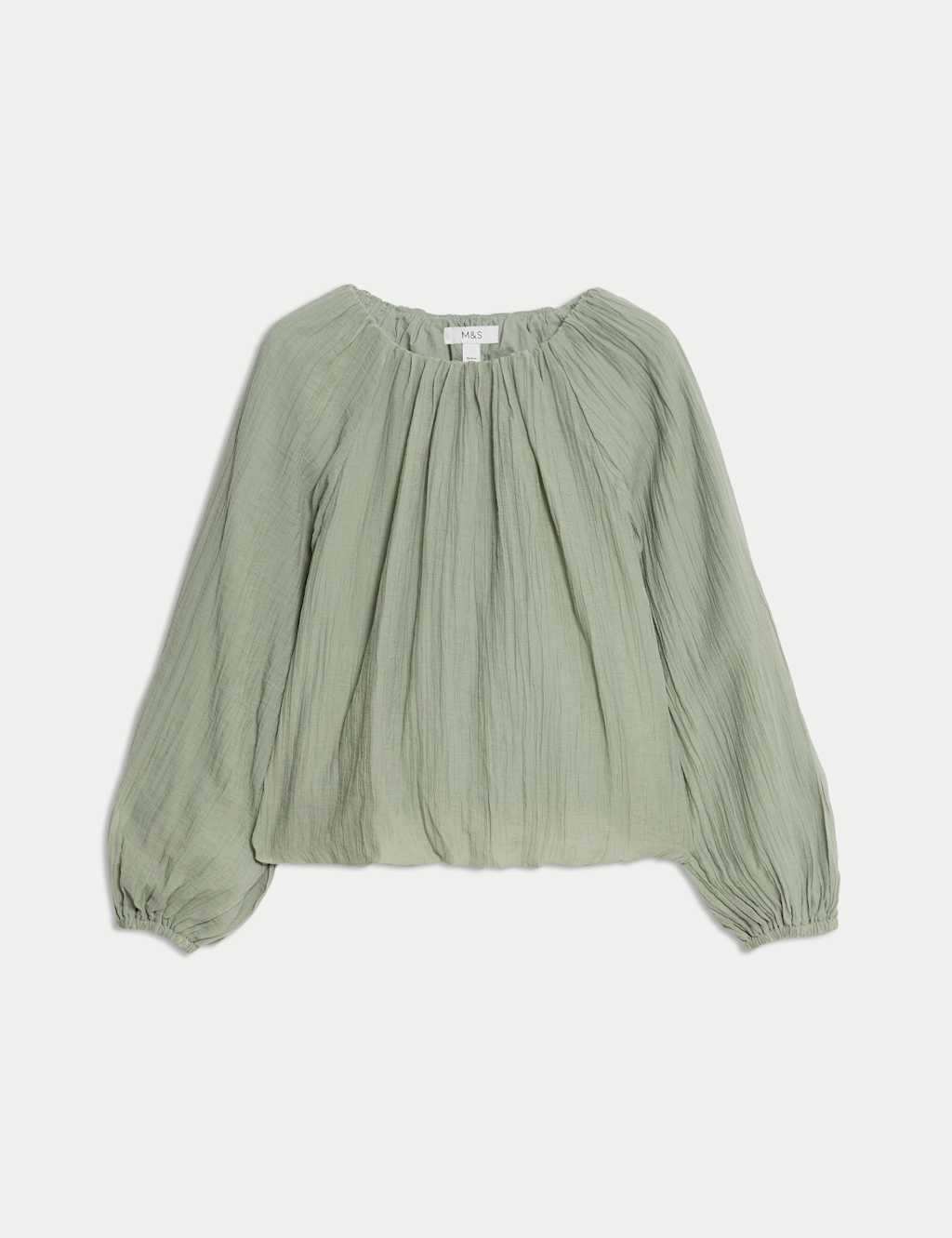 Lyocell Rich Textured Bubble Hem Blouse 2 of 10