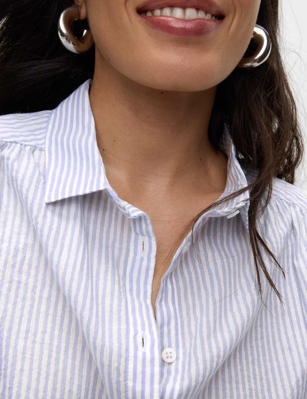 Cotton Rich Sparkly Striped Shirt 3 of 5