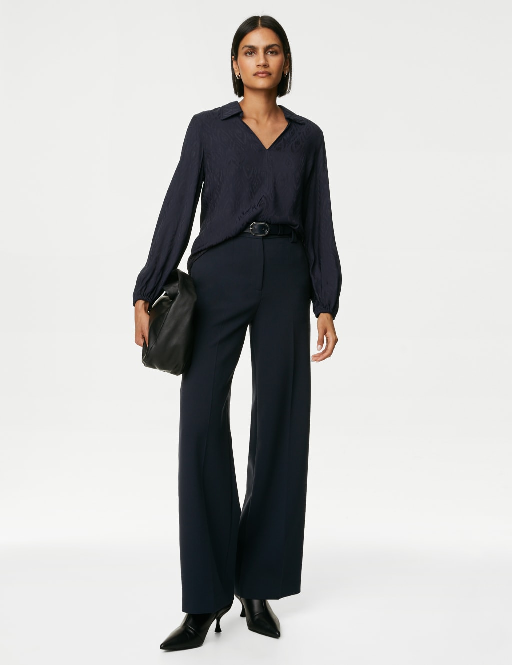 Jacquard Collared Relaxed Shirt 4 of 5