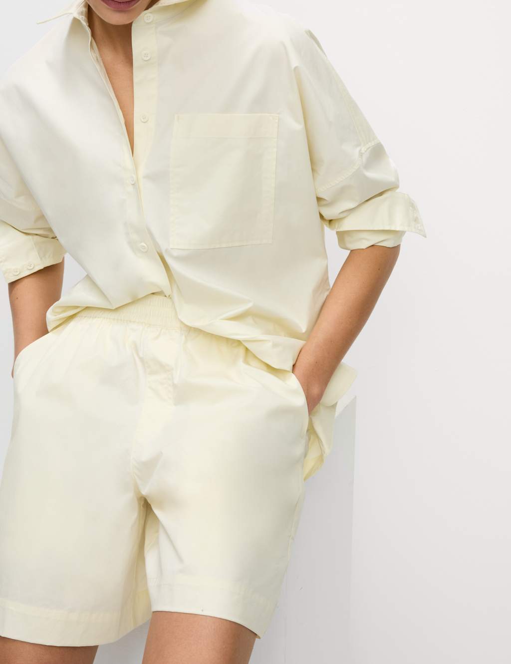 Pure Cotton Collared Button Through Oversized Shirt 4 of 7