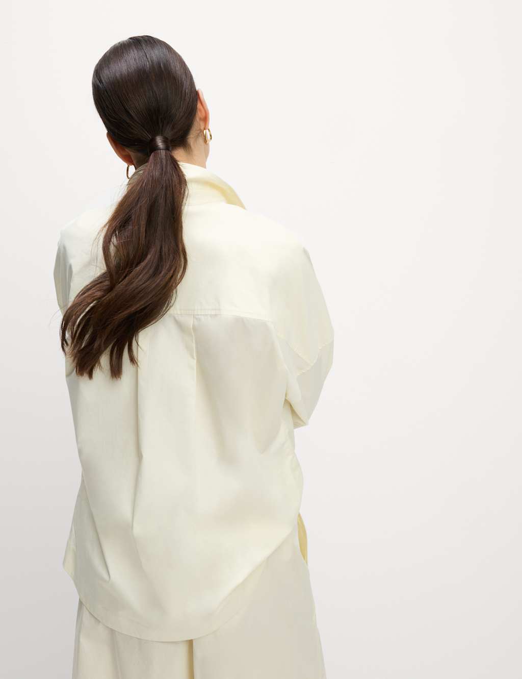 Pure Cotton Collared Button Through Oversized Shirt 5 of 7