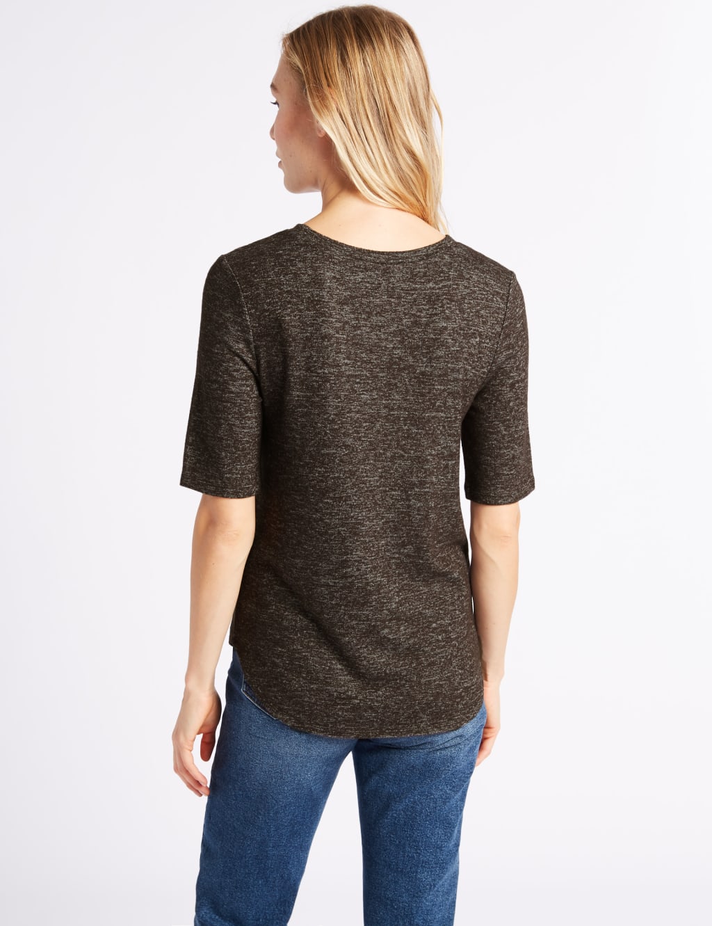 Warm Handle Round Neck Half Sleeve T-Shirt 4 of 4