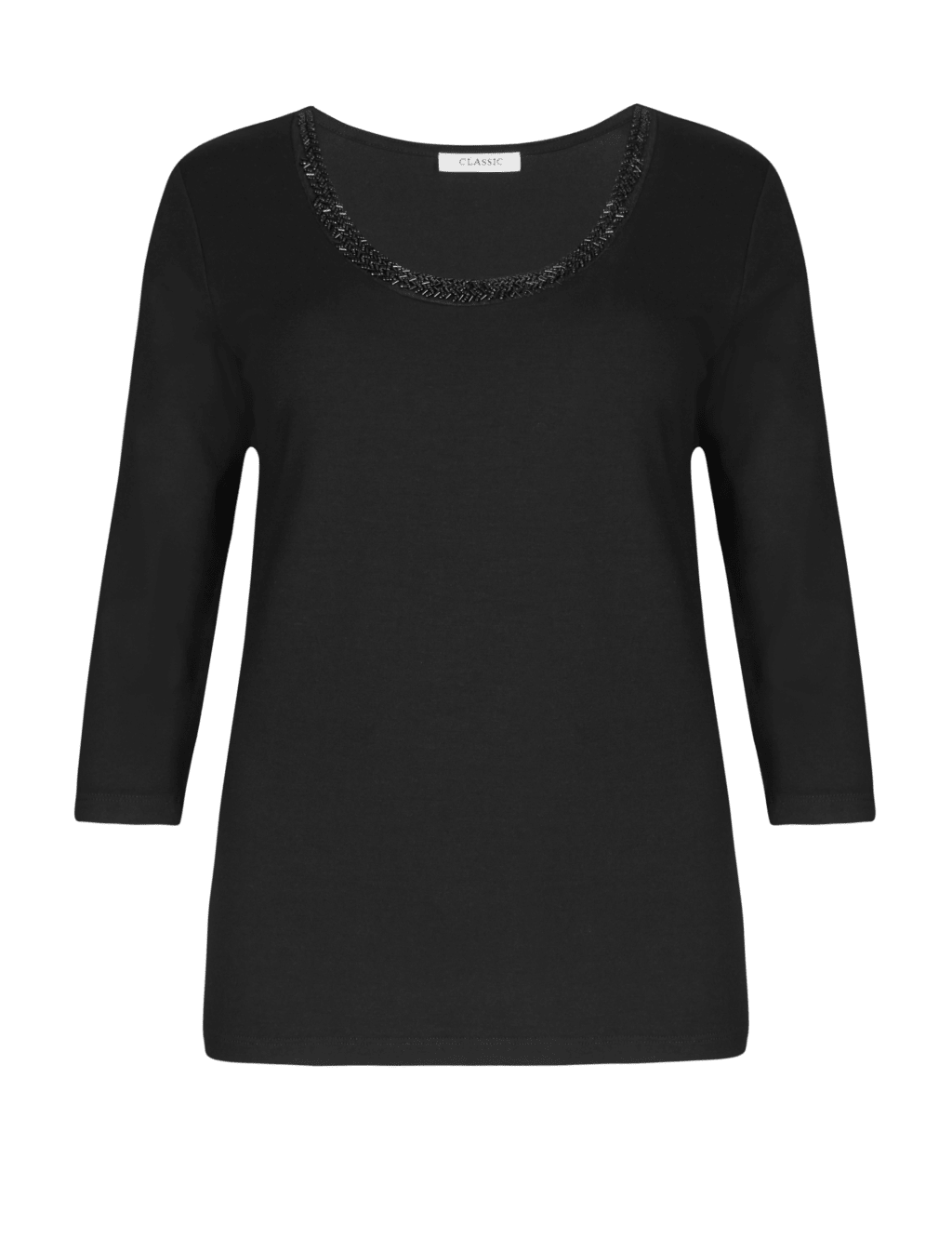 Jewel Embellished Neckline Top 2 of 4