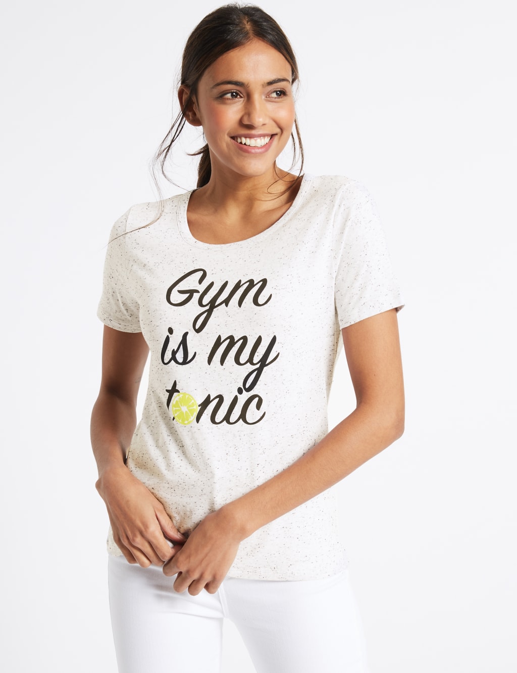 Cotton Rich Statement Gym Slogan T-Shirt 1 of 5