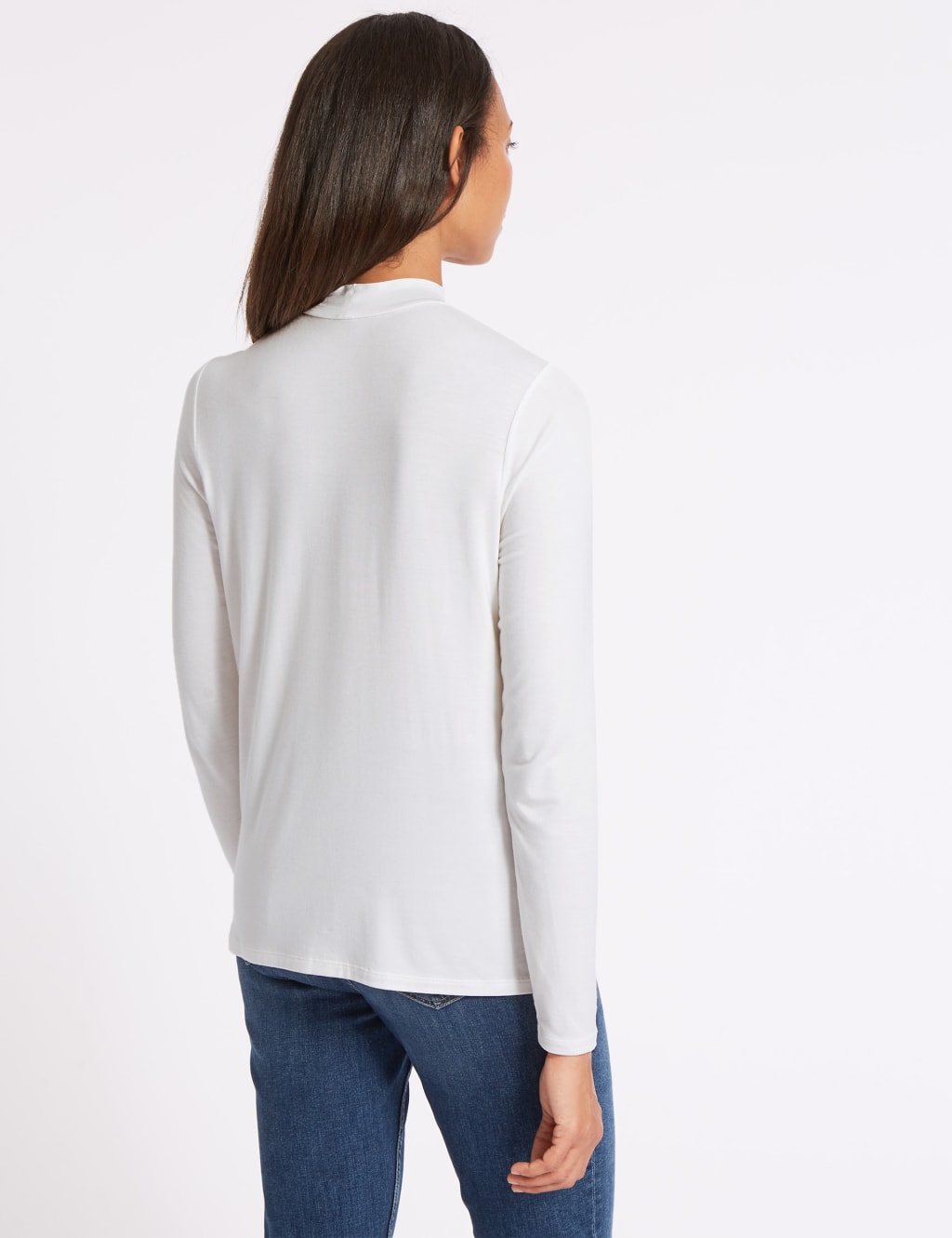 Funnel Neck Long Sleeve Top M S Collection M S