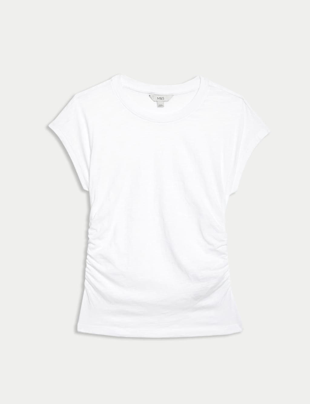 Cotton Rich Ruched T-Shirt 2 of 4