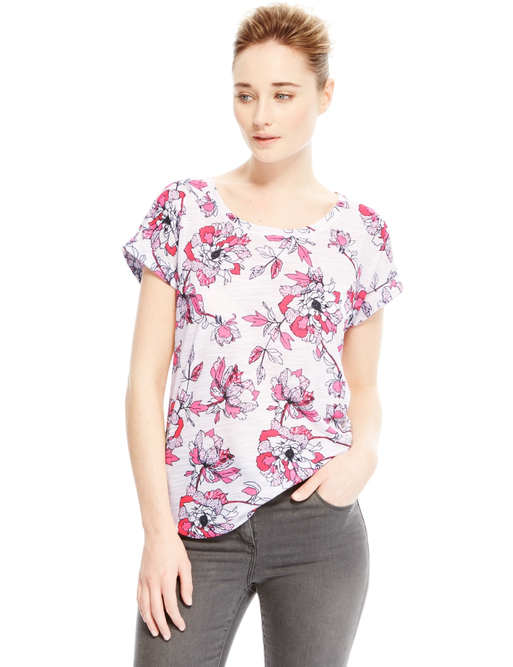 Fashion Targets Breast Cancer Floral T-Shirt 1 of 3
