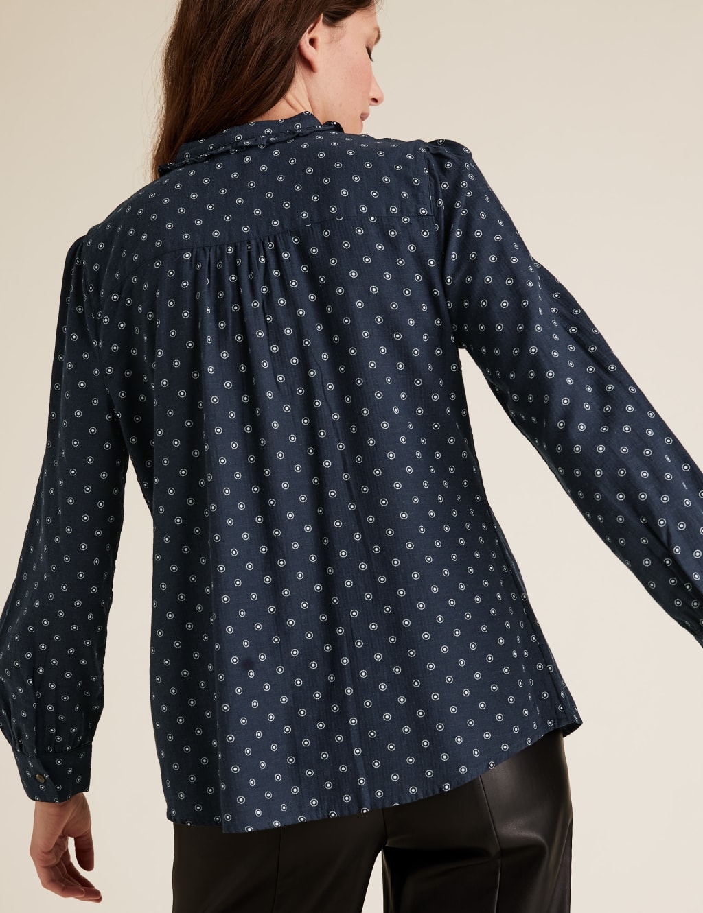 Brushed Cotton Rich Frill Detail Shirt 4 of 4