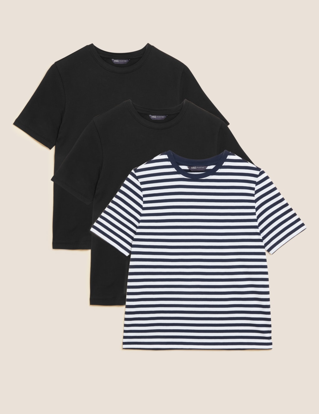 3pk Pure Cotton Everyday Fit T-Shirts 1 of 6