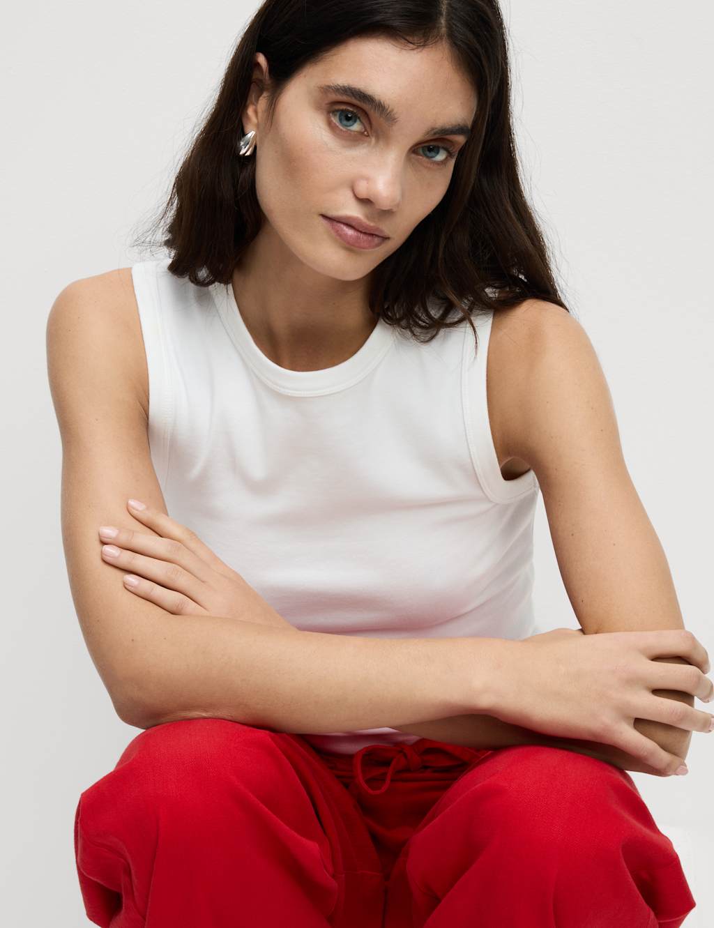 Cotton Rich Ribbed Vest Top 3 of 5