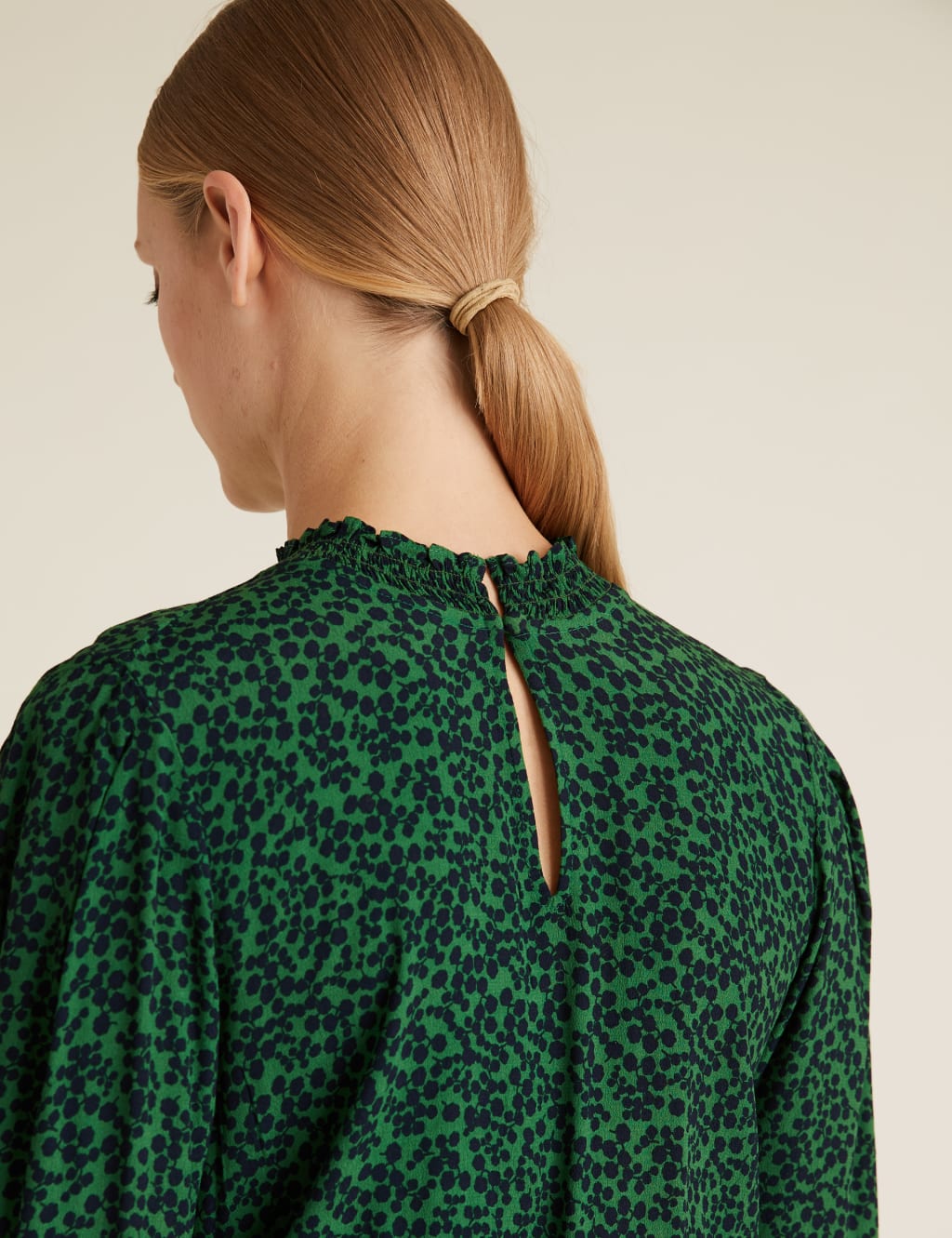 High neck peplum top outlet