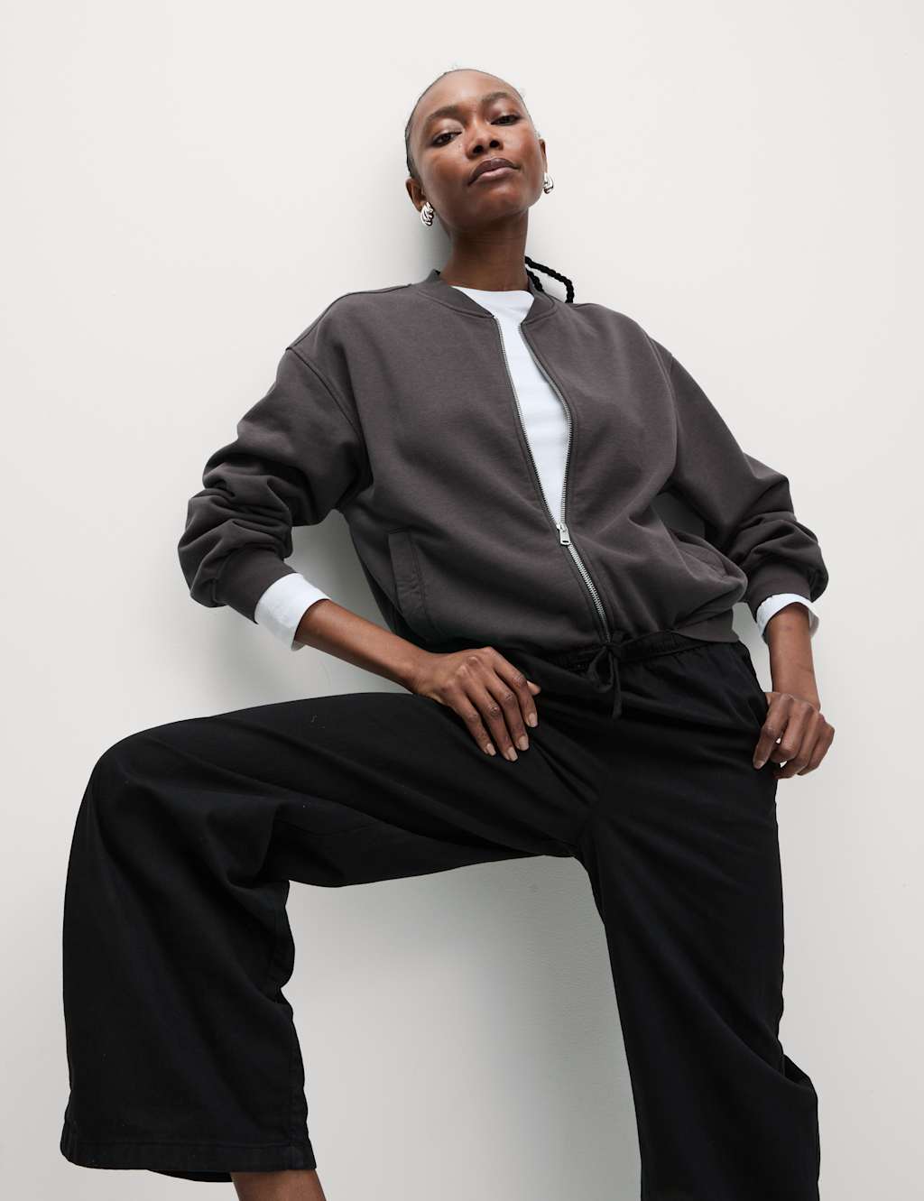 Pure Cotton Zip Through Sweatshirt 4 of 6