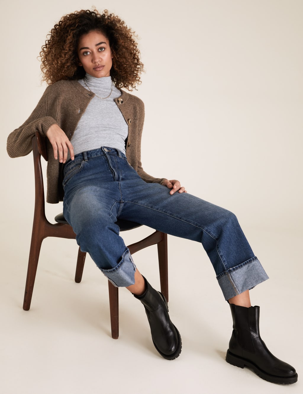 Cotton Funnel Neck Fitted Bodysuit 3 of 5