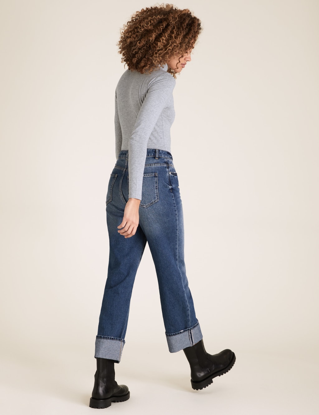 Cotton Funnel Neck Fitted Bodysuit 5 of 5