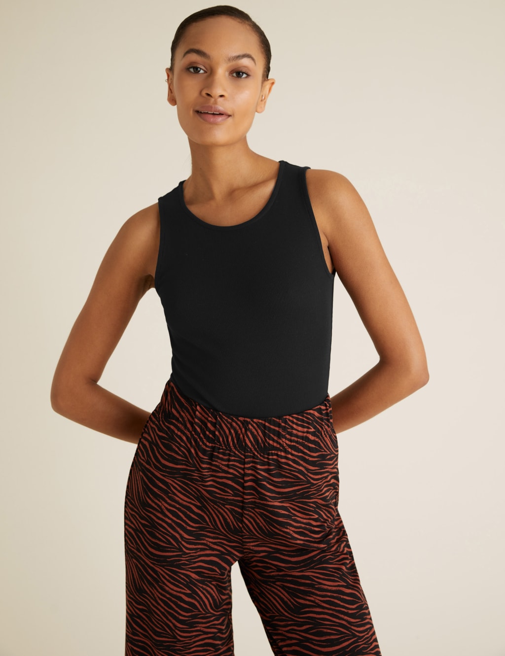 Cotton Scoop Neck Fitted Bodysuit M S Collection M S