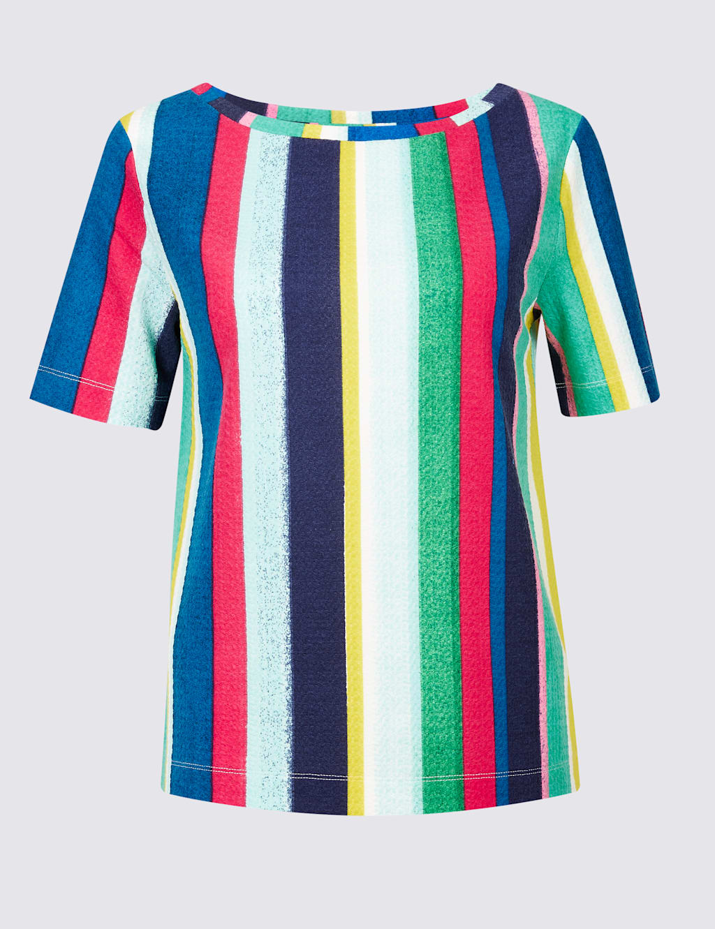 Striped Round Neck Short Sleeve Top 2 of 4