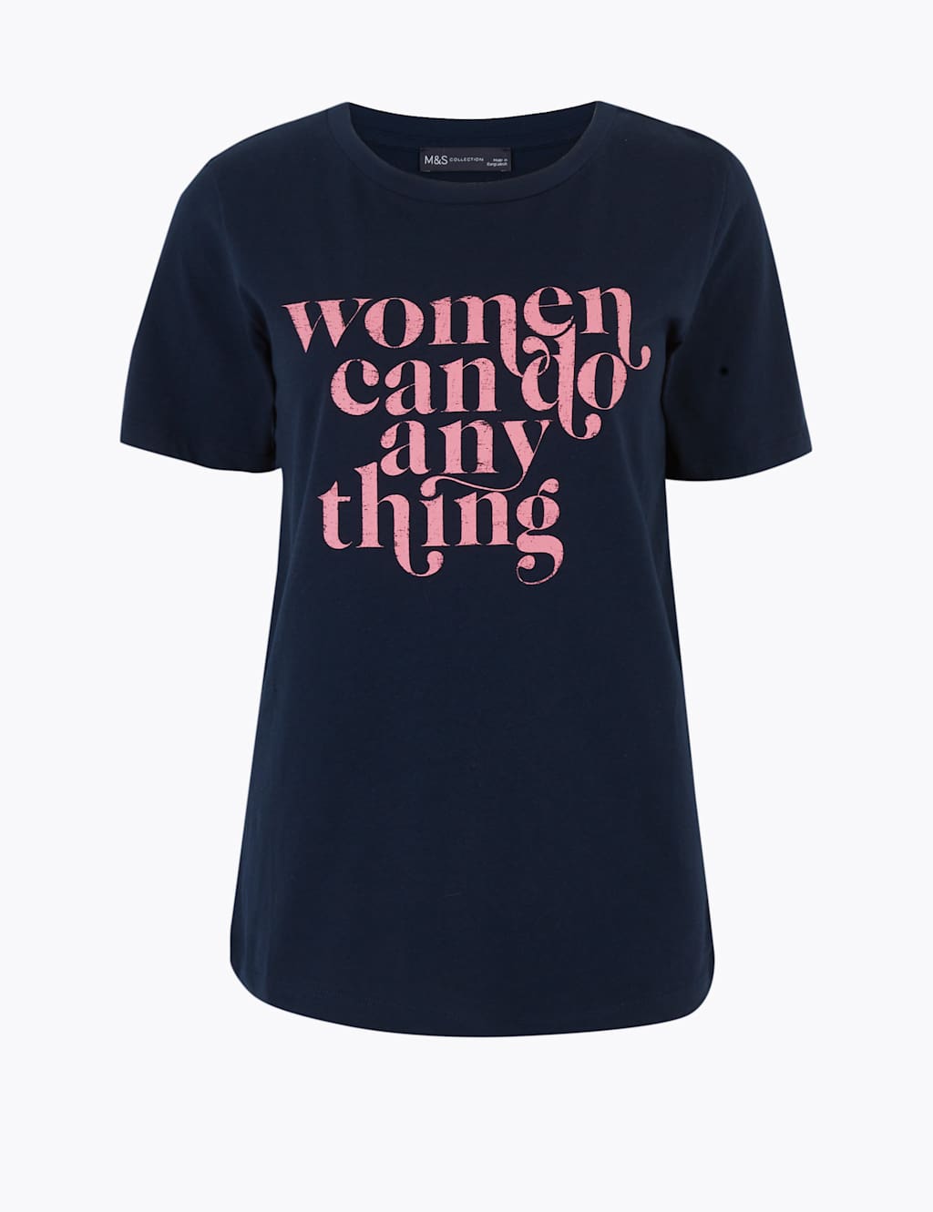 Pure Cotton Slogan Straight Fit T-Shirt 2 of 4