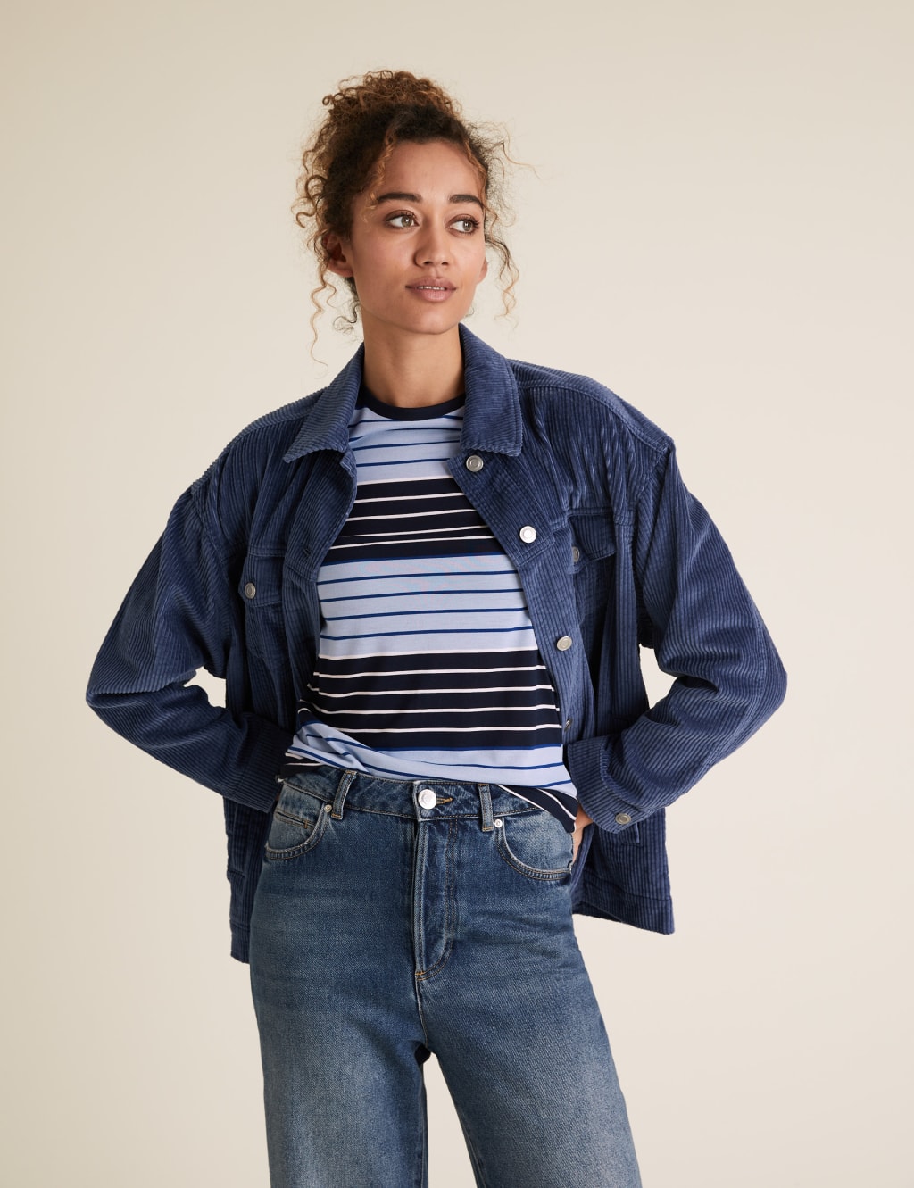 Striped Crew Neck Regular Fit Top 3 of 5