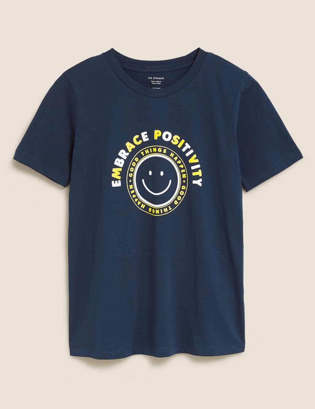 Pure Cotton Slogan Straight Fit T-Shirt 2 of 4