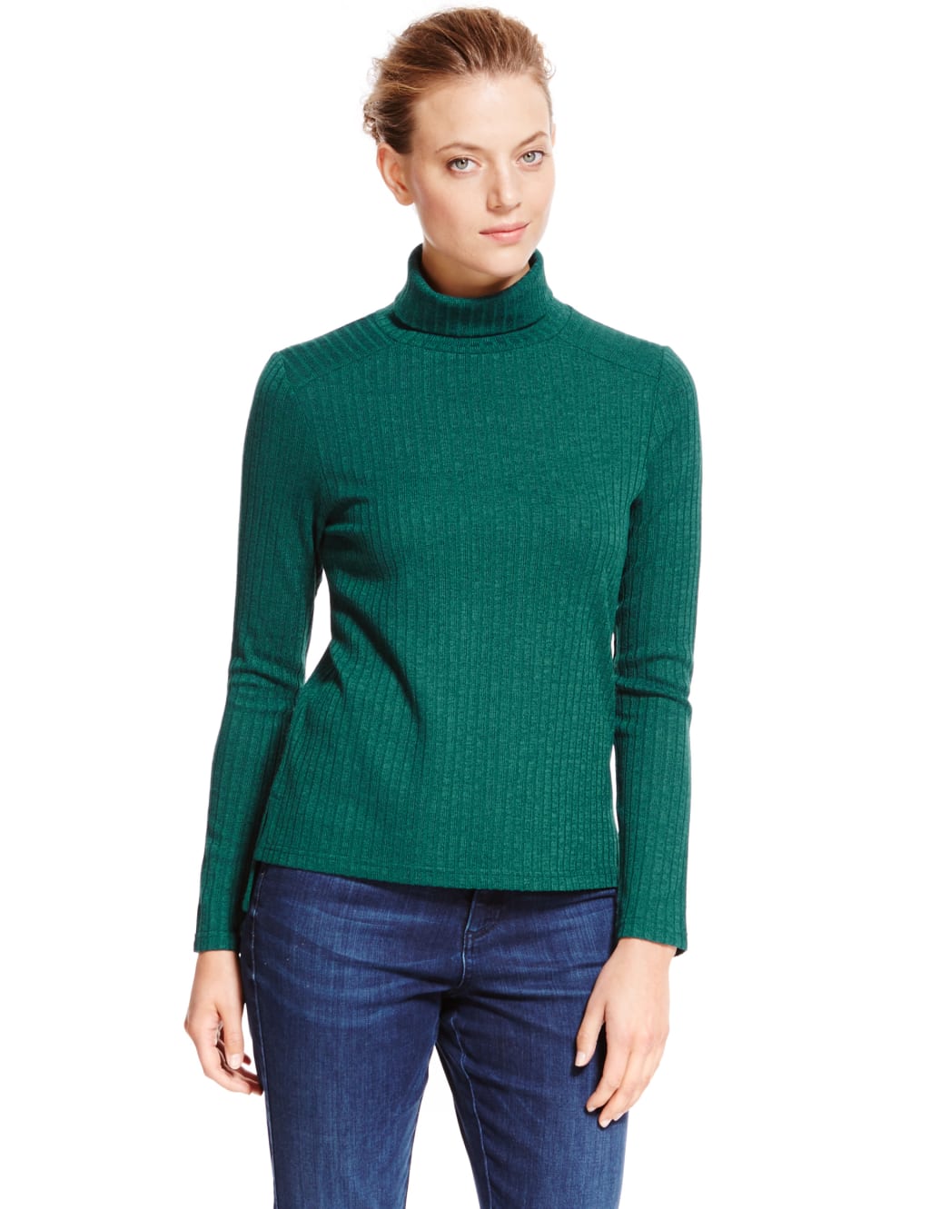 Long Sleeve Polo Neck Top 1 of 3