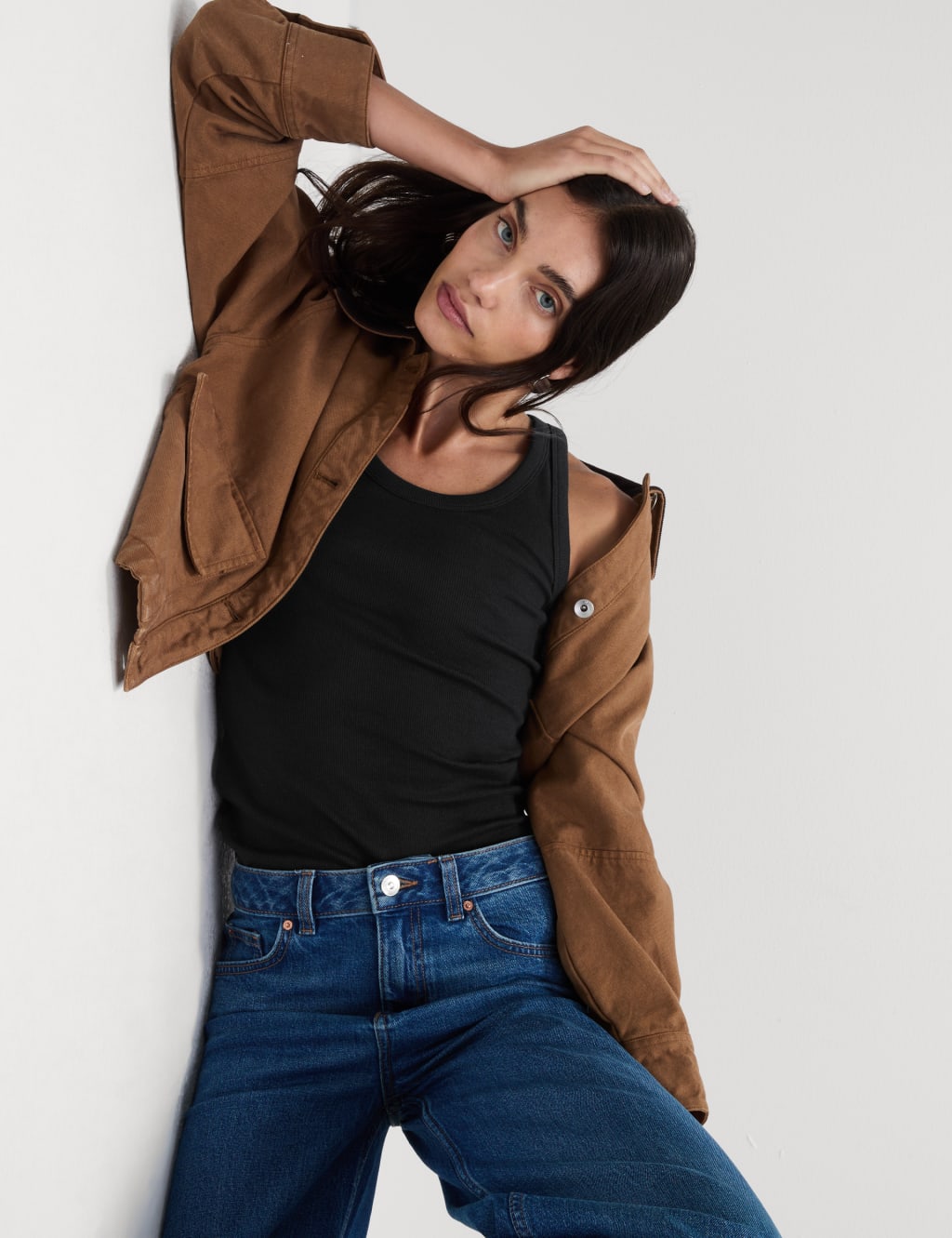 Cotton Rich Ribbed Slim Fit Vest Top 3 of 5