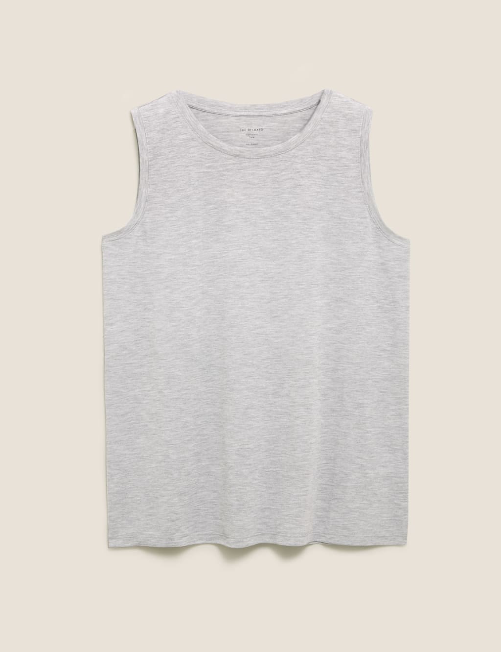 Crew Neck Relaxed Sleeveless Tank Top 2 of 5